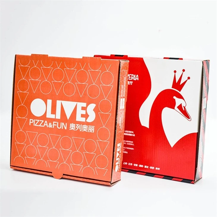 Food Grade Packaging Box Custom Llogo Chinese Pizza Box
